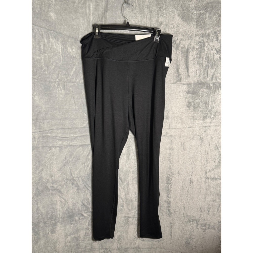 Maurices Luxe Legging Super High Rise Black Crossover Waistband Plus Size 0X NEW